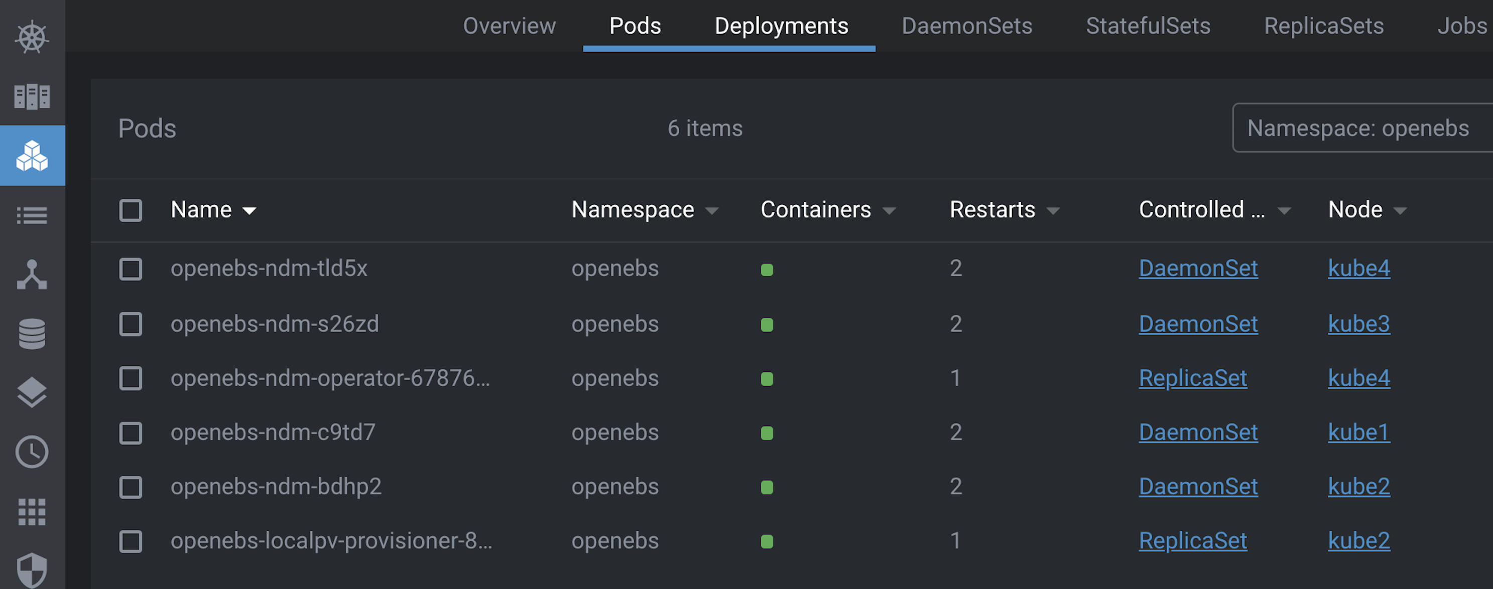 openebs-components